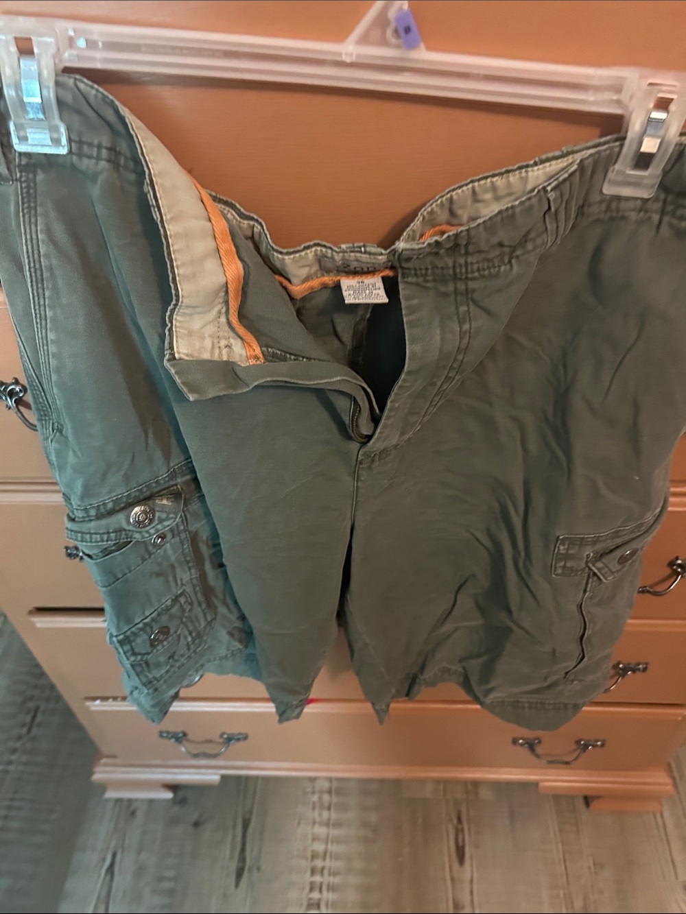 Izod Men's Olive Green Cargo Jeans